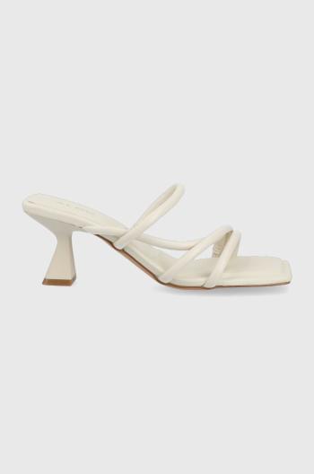 Pantofle Aldo Vak dámské, bílá barva, na podpatku