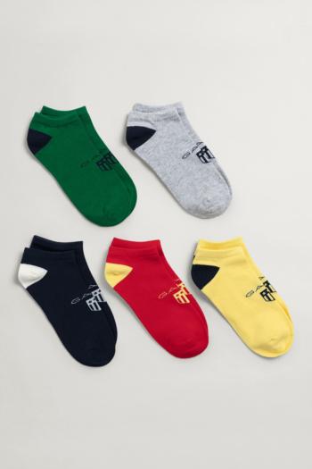 PONOŽKY GANT D2. GANT SHIELD SNEAKER SOCKS 5-P šedá 31/33