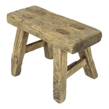 Stolička z recyklovaného jilmového dřeva - 25*23*20cm LCEVB