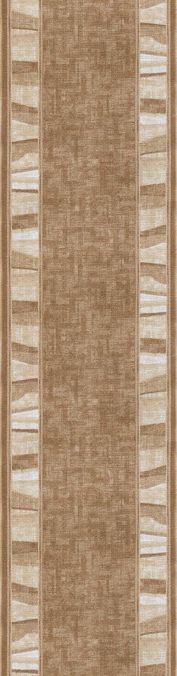 Associated Weavers koberce Protiskluzový běhoun na míru Linea 33 s obšitím - šíře 67 cm s obšitím Hnědá