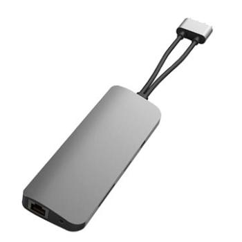 HyperDrive VIPER 10 ve 2 USB-C Hub, stříbrný (HY-HD392-SILVER)