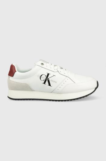 Sneakers boty Calvin Klein Jeans Retro Runner Laceup bílá barva