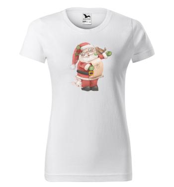 Tričko Santa Claus (Velikost: 2XL, Typ: pro ženy, Barva trička: Bílá)