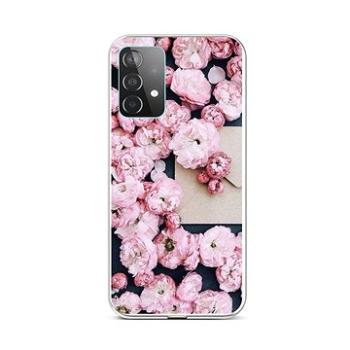 TopQ Kryt Samsung A52 silikon Růžové květy 58678 (Sun-58678)