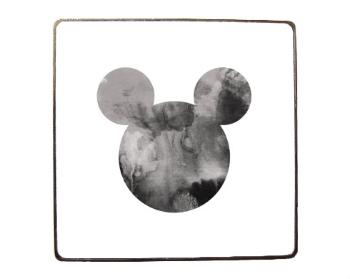 Magnet čtverec kov Mickey Mouse