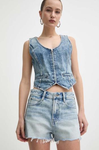 Džínové šortky Miss Sixty JJ2360 DENIM SHORTS dámské, s aplikací, high waist, 6L1JJ2360000