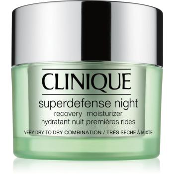 Clinique Superdefense™ Night Recovery Moisturizer noční hydratační krém proti prvním známkám stárnutí pleti 50 ml