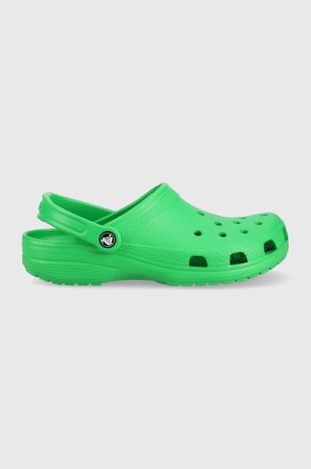 Pantofle Crocs Classic zelená barva