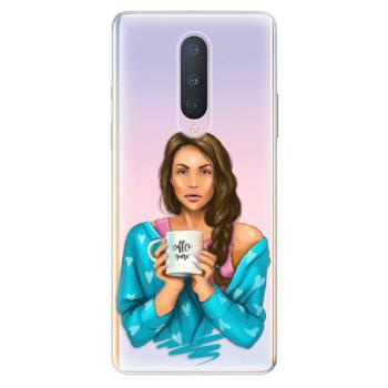 Odolné silikonové pouzdro iSaprio - Coffe Now - Brunette - OnePlus 8