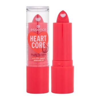 Essence Heart Core Fruity Lip Balm 3 g balzám na rty pro ženy 02 Sweet Strawberry