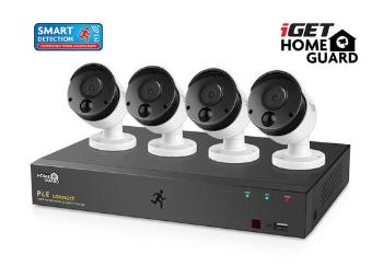 iGET HGNVK85304 - Kamerový PoE FullHD set, 8CH NVR + 4x IP 1080p kamera, SMART detekce, W/M/Andr/iOS, HGNVK85304