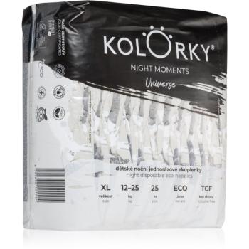 Kolorky Night Moments jednorázové EKO pleny pro kompletní ochranu v průběhu noci velikost XL 12-25 kg 25 ks