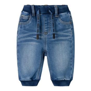 name it Medium Fleecové džíny Nbmben Blue Denim