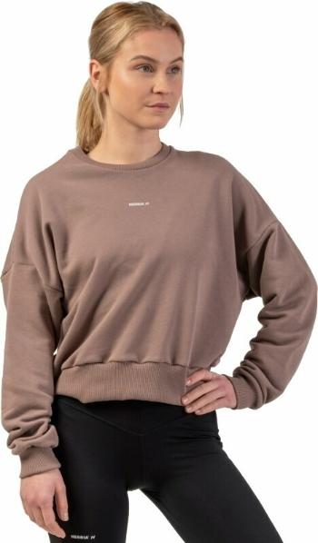 Nebbia Loose Fit Sweatshirt "Feeling Good" Brown M-L Fitness mikina