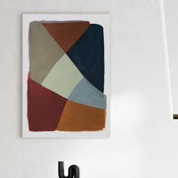 Designový akustický panel – Painted Shapes 03 – 70 × 100 cm