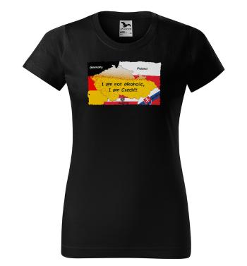 Tričko I´m not alcoholic (Velikost: 2XL, Typ: pro ženy, Barva trička: Černá)