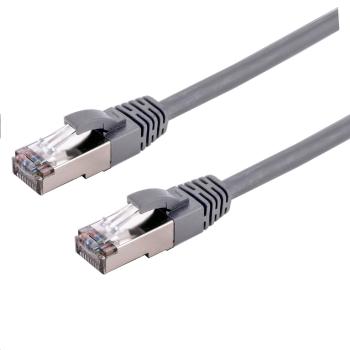 C-TECH Kabel patchcord Cat6a, S/FTP, šedý, 10m