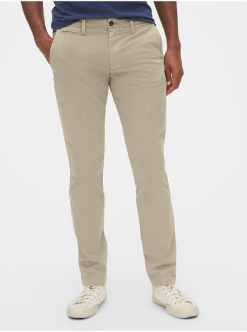 Béžové pánské kalhoty vintage khakis in skinny fit with GapFlex