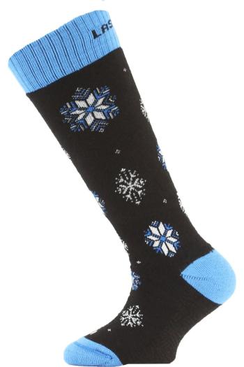 Lasting SJA dětské merino lyžařské ponožky černé Velikost: (29-33) XS ponožky