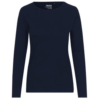 Neutral Dámské tričko s dlouhým rukávem z organické Fairtrade bavlny - Námořní modrá | XXL