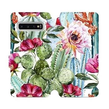 Flipové pouzdro na mobil Samsung Galaxy S10 - MG09S Kaktusy a květy (5903226811694)