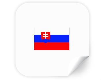 Samolepky čtverec - 5 kusů Slovensko