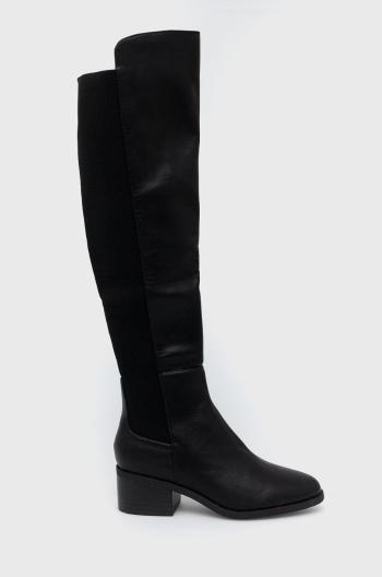 Kozačky Steve Madden Graphite dámské, černá barva, na podpatku