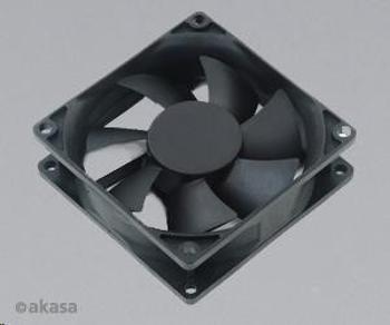 AKASA ventilátor Paxfan black, 80 x 25mm, prodloužená životnost, velmi tiché, kluzné ložisko