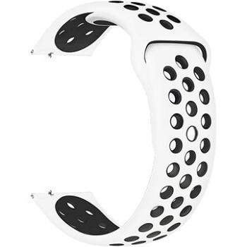 Eternico Sporty Universal Quick Release 22mm Solid Black and White     (AET-U22SP-BlWh)