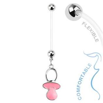 Šperky4U Těhotenský piercing do pupíku - dudlík - WP01302-P