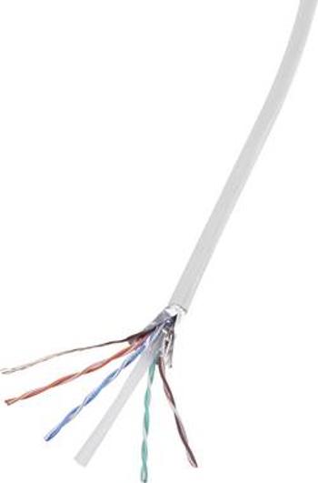 Ethernetový síťový kabel CAT 6 TRU COMPONENTS CAT 6/CCA, F/UTP, 4 x 2 x 0.27 mm², bílá, 305 m