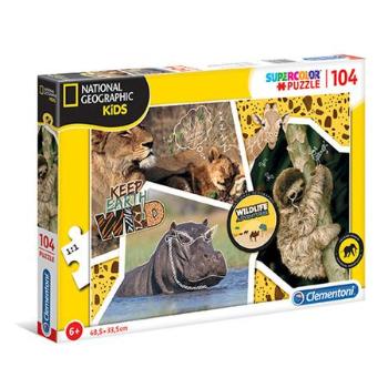 CLEMENTONI Puzzle National Geographics: Dobrodružství v divočině 104 dílků