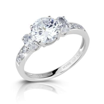 Modesi Elegantní zásnubní prsten JA17250CZ 53 mm
