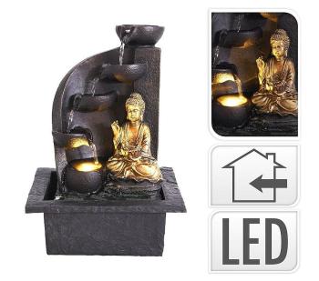 PROGARDEN Fontána pokojová s LED osvětlením BUDDHA oblá KO-795202210obla