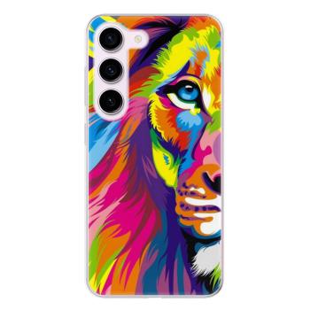 Odolné silikonové pouzdro iSaprio - Rainbow Lion - Samsung Galaxy S23 5G