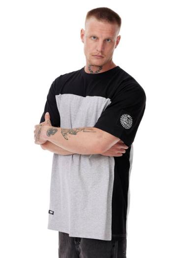 Mass Denim Berg T-shirt black/heather grey - XL