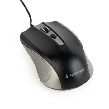 Gembird optická myš MUS-4B-01-GB, 1200 DPI, USB, černá-šedá, MUS-4B-01-GB