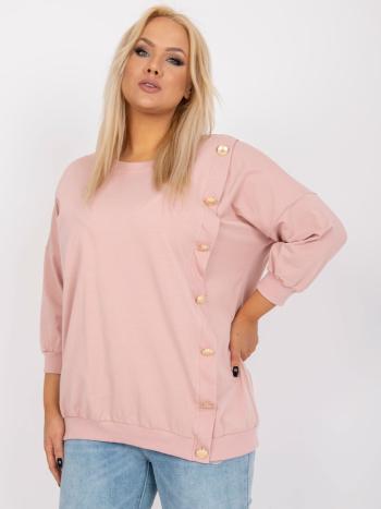 RŮŽOVÁ HALENKA S OZDOBNÝMI KNOFLÍKY RV-BZ-7608.27-DARK PINK Velikost: ONE SIZE