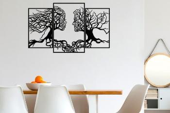LOVE TREE kovová nástěnná dekorace s motivem siluety