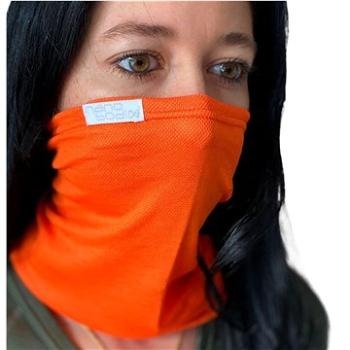 NANO šátek multifunkční s kapsou na filtr oranžová (NSsat058nad)
