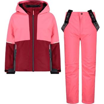 CMP KID G SET JACKET AND PANT Dívčí lyžařský komplet, vínová, velikost