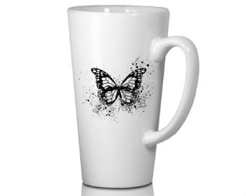 Hrnek Latte Grande 450 ml Motýl grunge