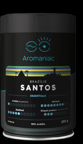 Aromaniac Brazílie Santos, zrnková, dóza 250 g