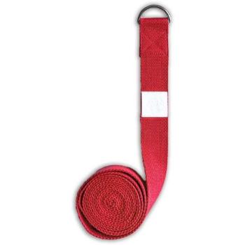 YOGGYS YOGA BELT Protahovací pásek, červená, velikost UNI