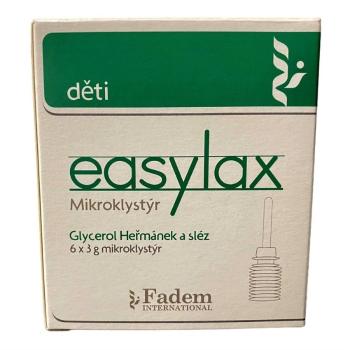Easylax Mikroklystýr Glycerol pro děti, heřmánek a sléz 6 x 3 g