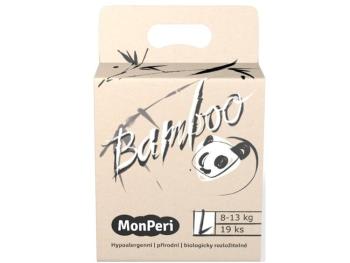 MONPERI Bamboo Pleny jednorázové eko L (8-13 kg) 19 ks