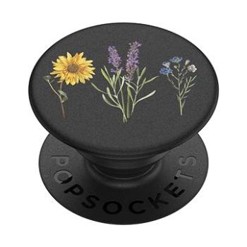 PopSockets PopGrip Gen.2, Vintage Garden Black, květiny na černém podkladu (43136500)