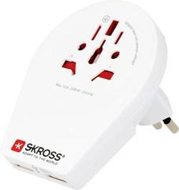 Cestovní adaptér Skross World to CH+IT+BRA USB 1500264