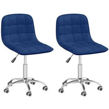 Otočné jídelní židle 2 ks modré textil, 334013 (334013)