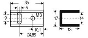 Chladič Fischer Elektronik SK 13 35 SA-220, 17 K/W, (d x š x v) 35 x 17 x 13 mm